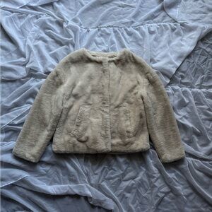 Zara TRF Collection Outerwear Faux Fur Plush Jacket